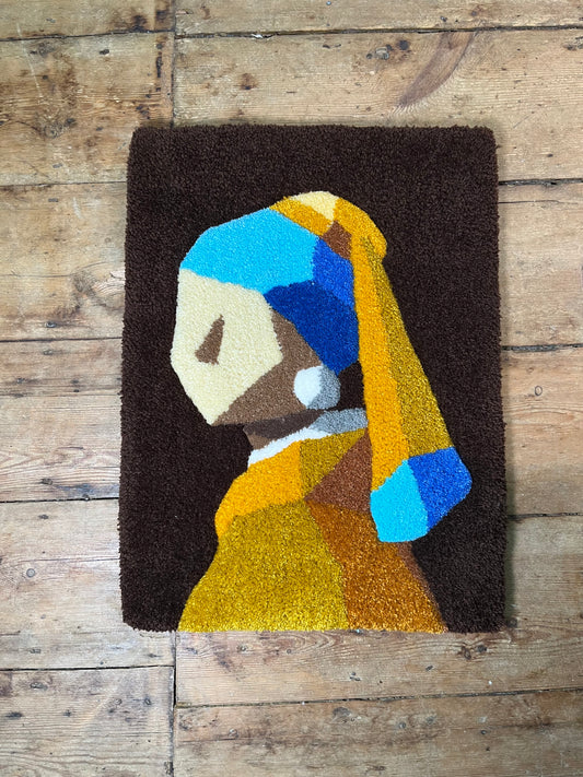 Girl with a pearl earring rug